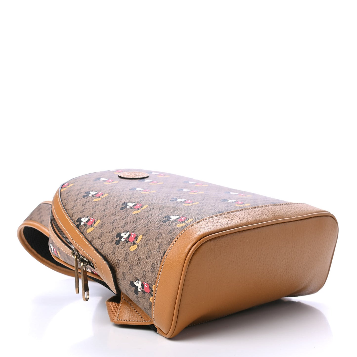 X DISNEY Mini Vintage GG Supreme Monogram Mickey Mouse Small Dome Backpack Beige Vintage Sun Oil