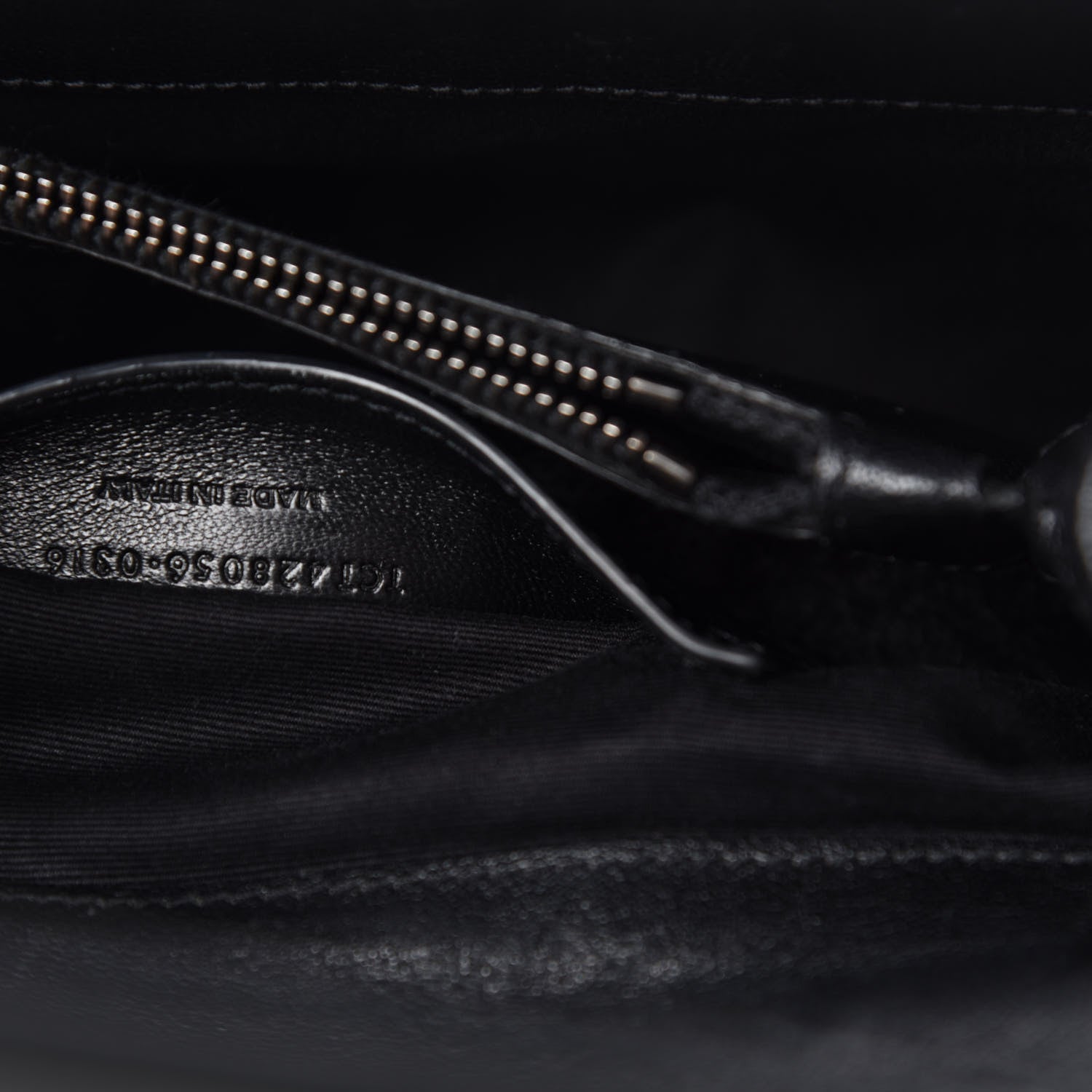 Saint Laurent Sheepskin Matelasse Chevron Monogram Medium College Bag Black 12 of 13