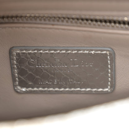 Christian Dior Metallic Snakeskin Mini Lady Dior Silver 6 of 12