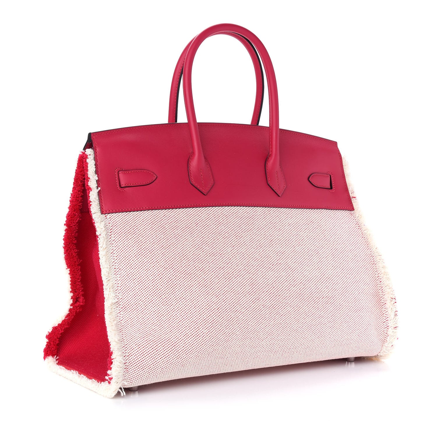 Swift Twill H Fray Fray Birkin 35 Framboise Ecru