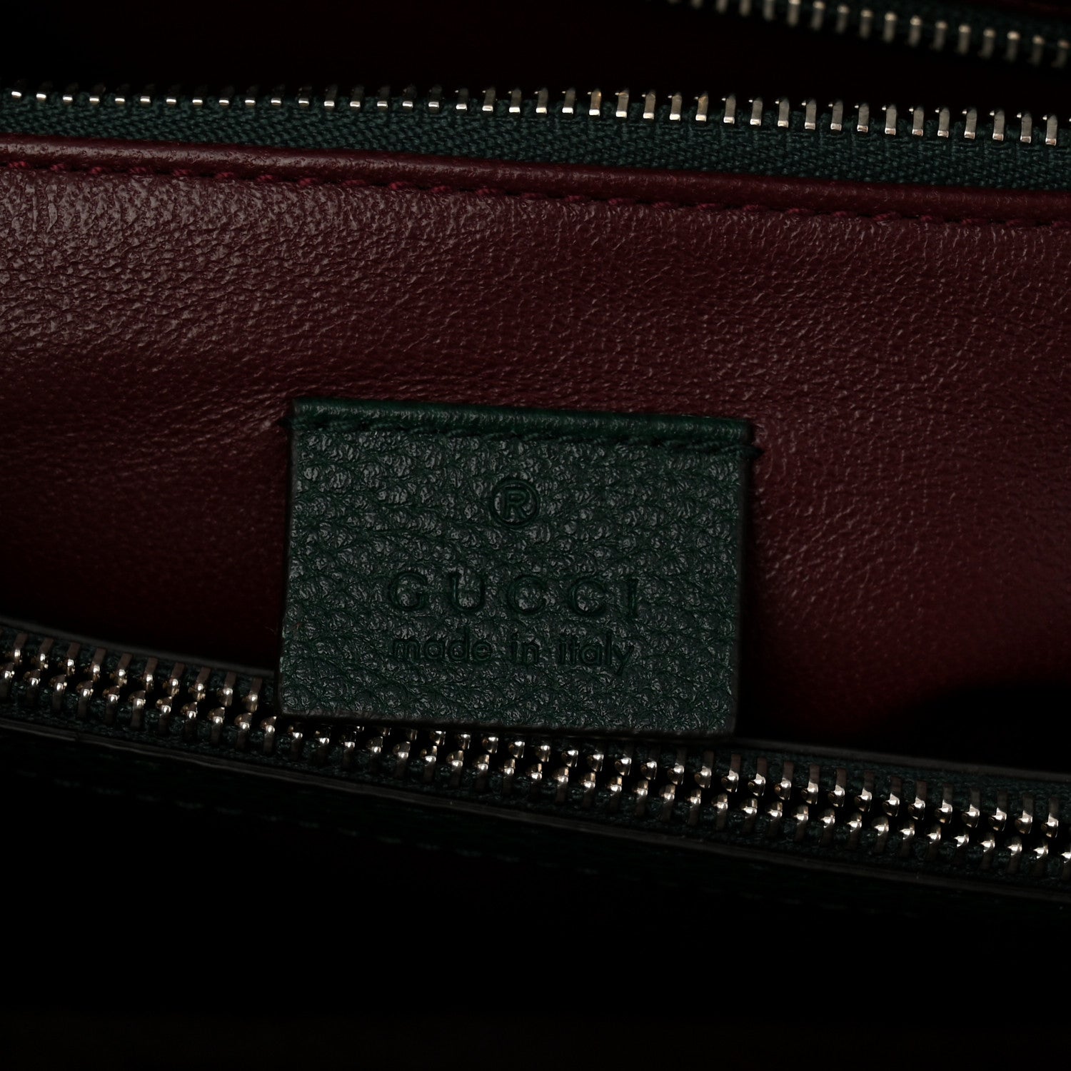 Gucci Grainy Calfskin Small Zumi Top Handle Bag Vintage Green 6 of 11
