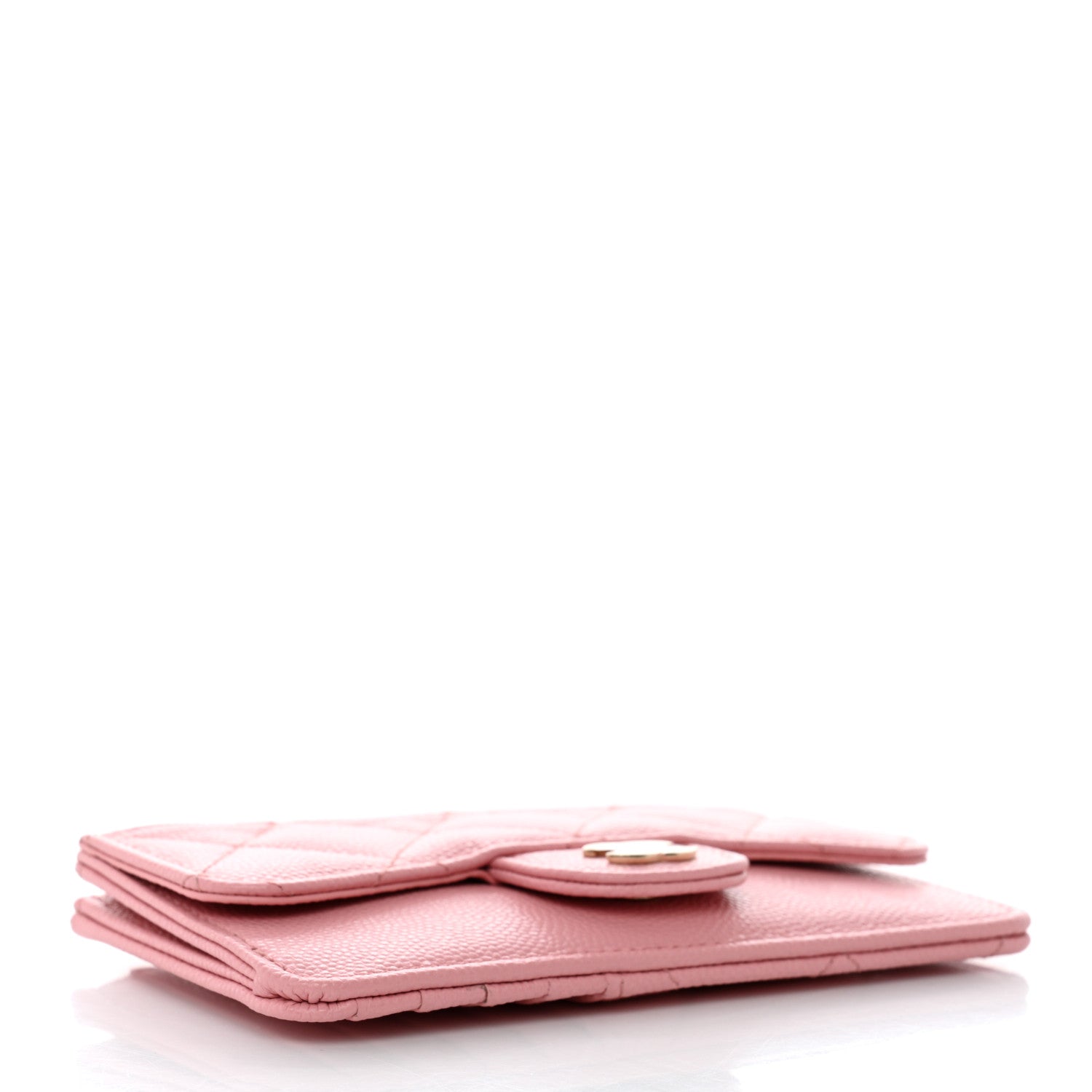 Chanel Caviar Quilted Flap Zip Card Holder Pink 4 of 8