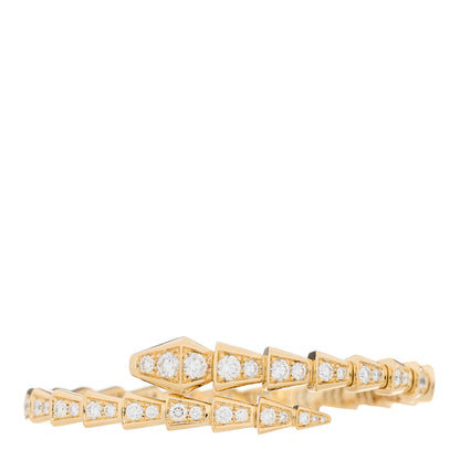 Bulgari 18K Yellow Gold Diamond Serpenti Viper Pave Bracelet S 1 of 4