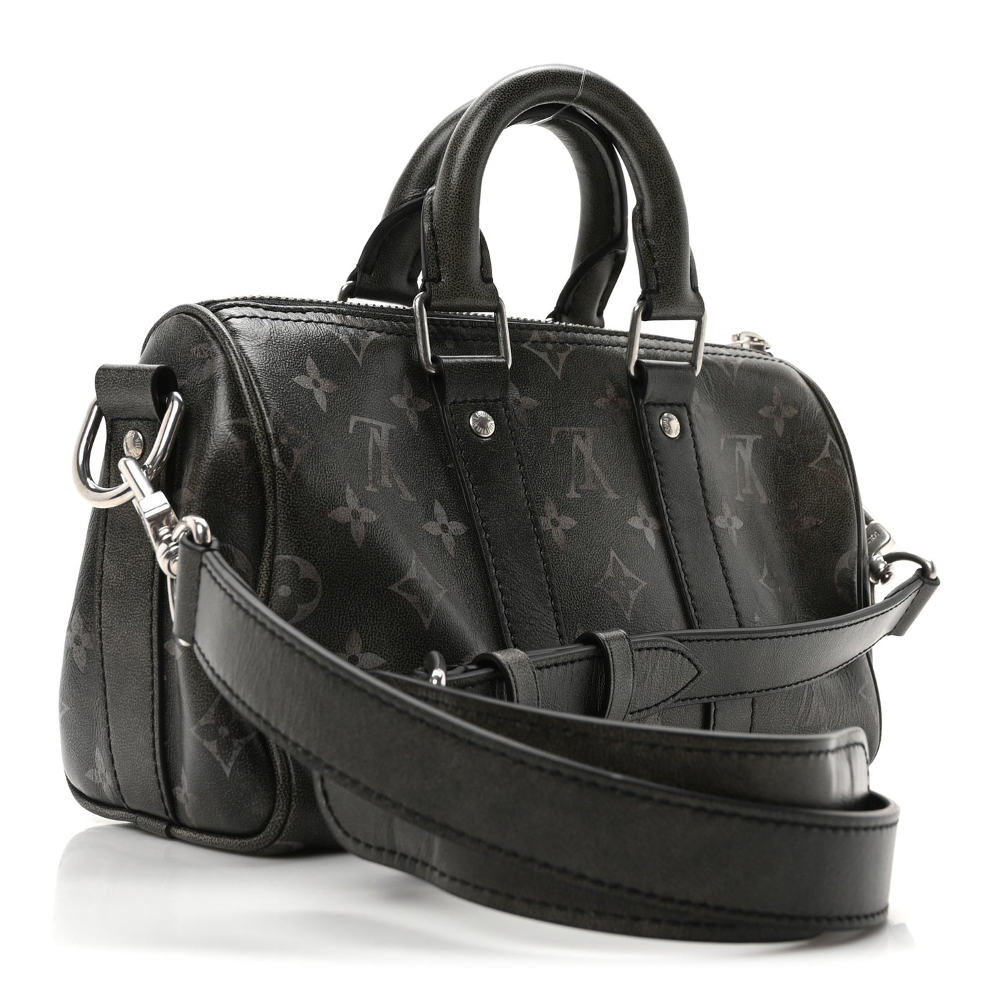 Brushed Monogram Eclipse Keepall Bandouliere 25