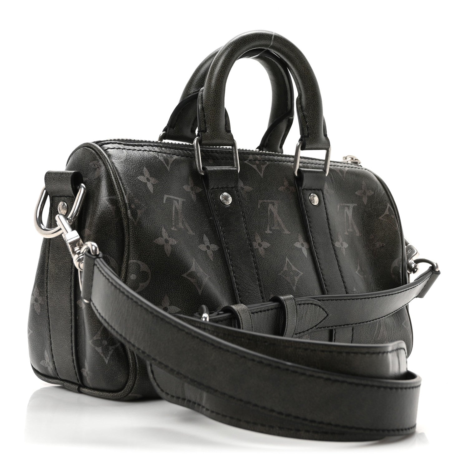 Louis Vuitton Brushed Monogram Eclipse Keepall Bandouliere 25 3 of 9
