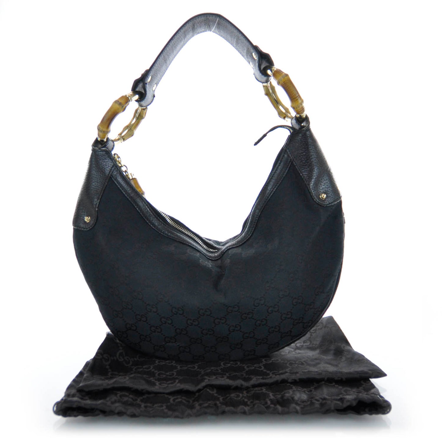 Monogram Bamboo Ring Hobo Black