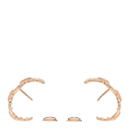 Hermes 18K Rose Gold Chaine d'Ancre Enchainee Earrings 3 of 5