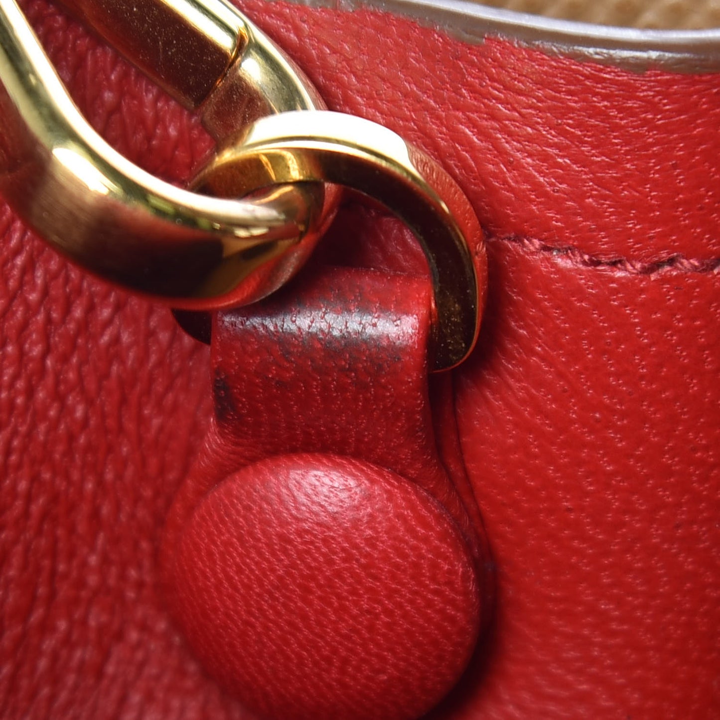 Saffiano Cuir Large Double Bag Caramel Fuoco