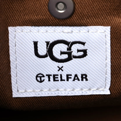 Telfar X UGG Suede Shearling Small Shopping Bag Chestnut 5 of 9