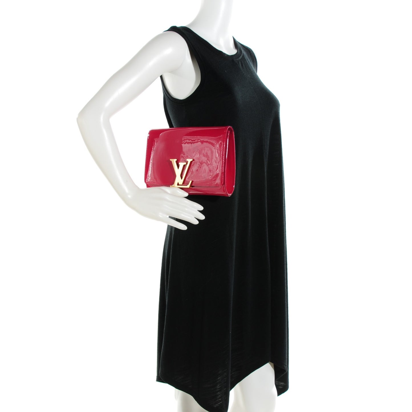 Patent Louise Clutch Rose Indien
