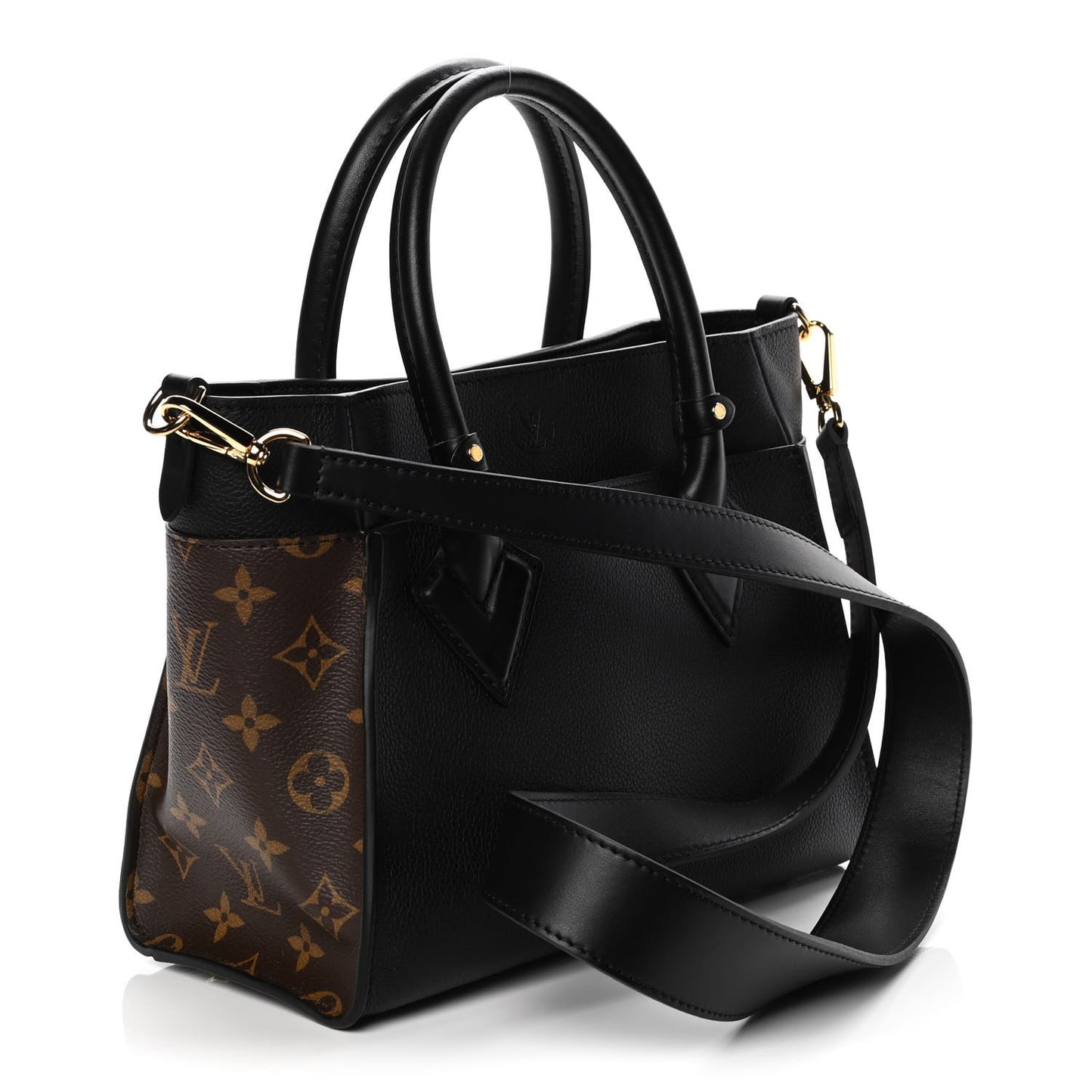 Calfskin Monogram On My Side PM Black