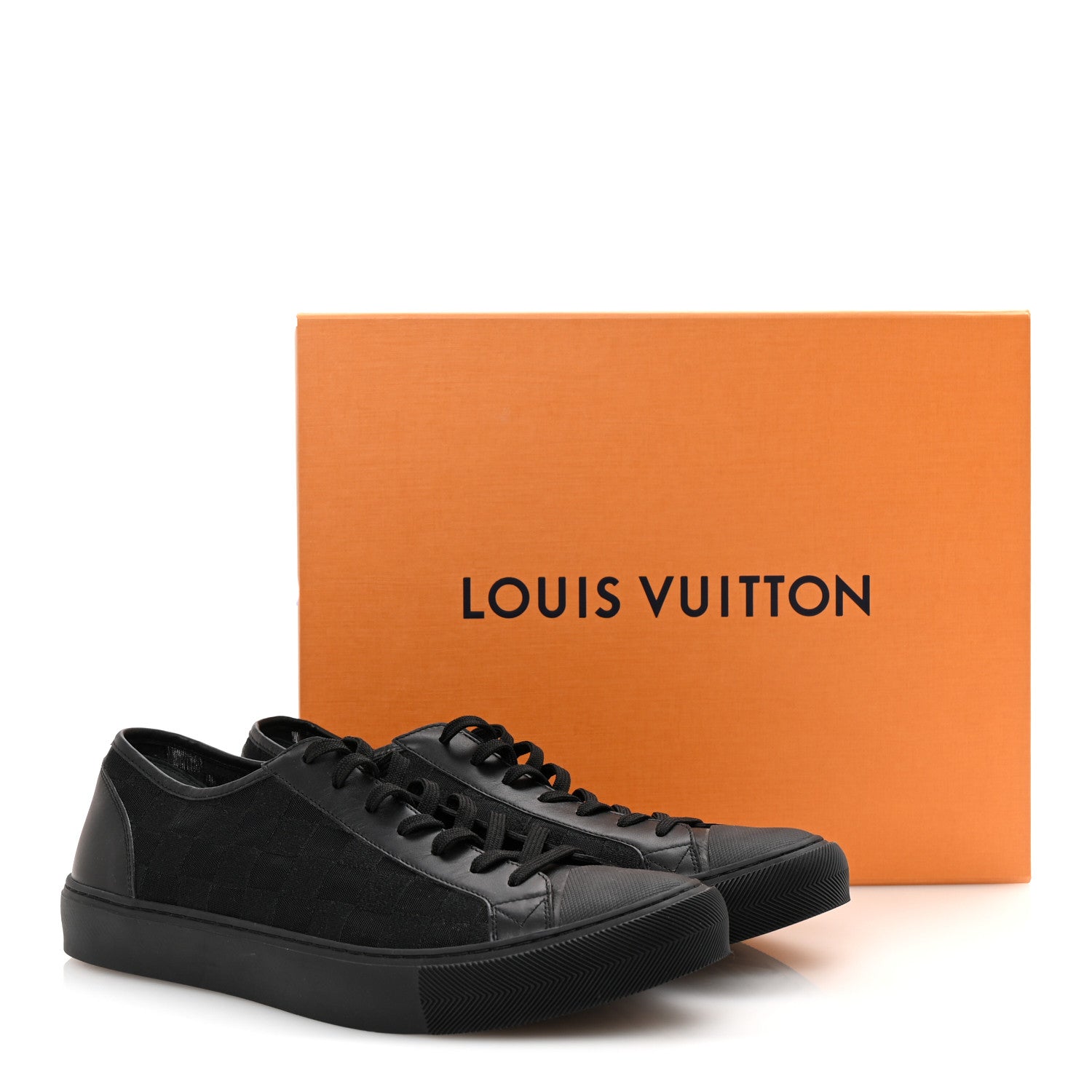 Louis Vuitton Canvas Calfskin Damier Mens Tattoo Sneakers 9 10 of 10