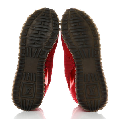 Louis Vuitton Suede Calfskin Run Away Sneakers 37.5 Rouge 5 of 9