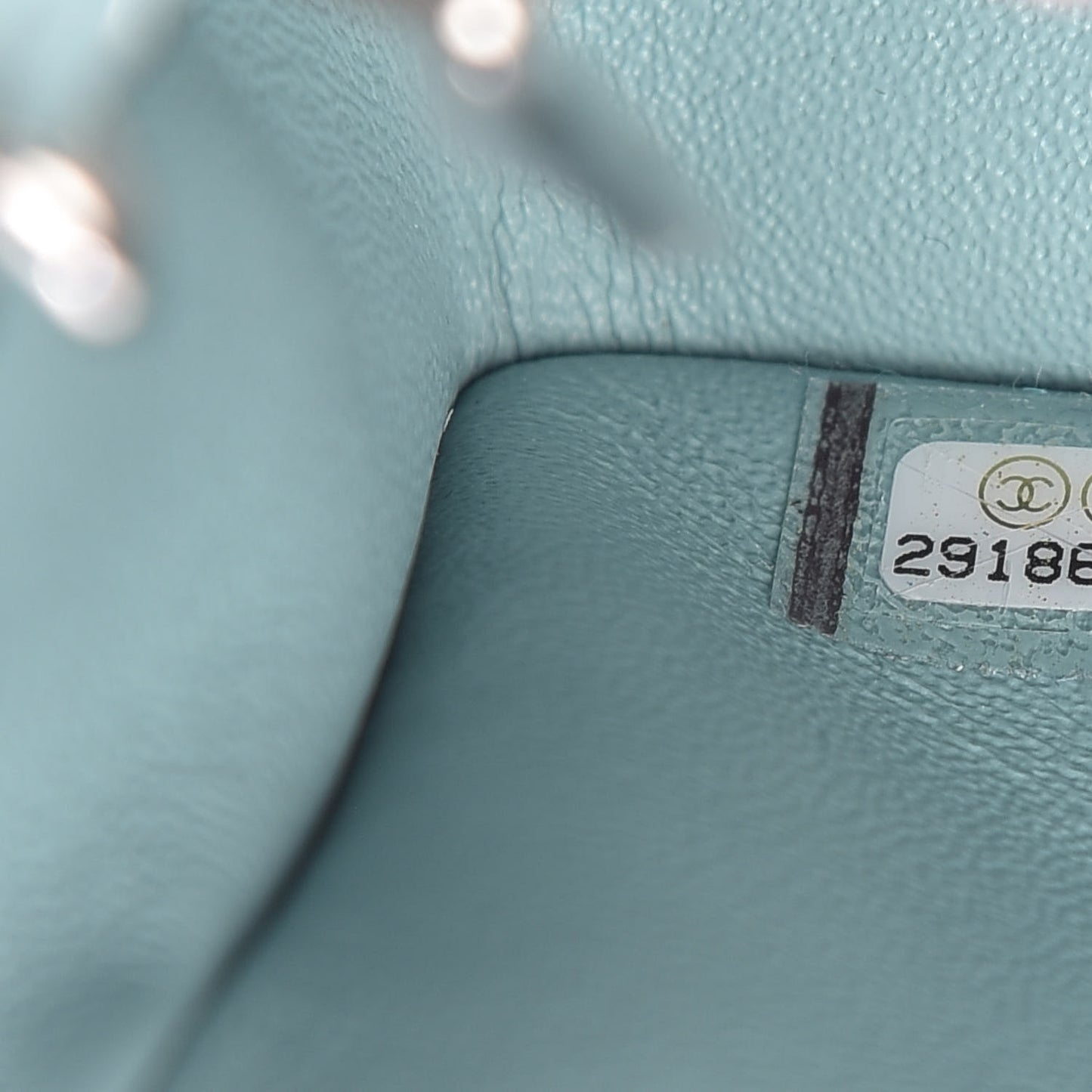 Quilted Mini Rectangular Flap Blue White