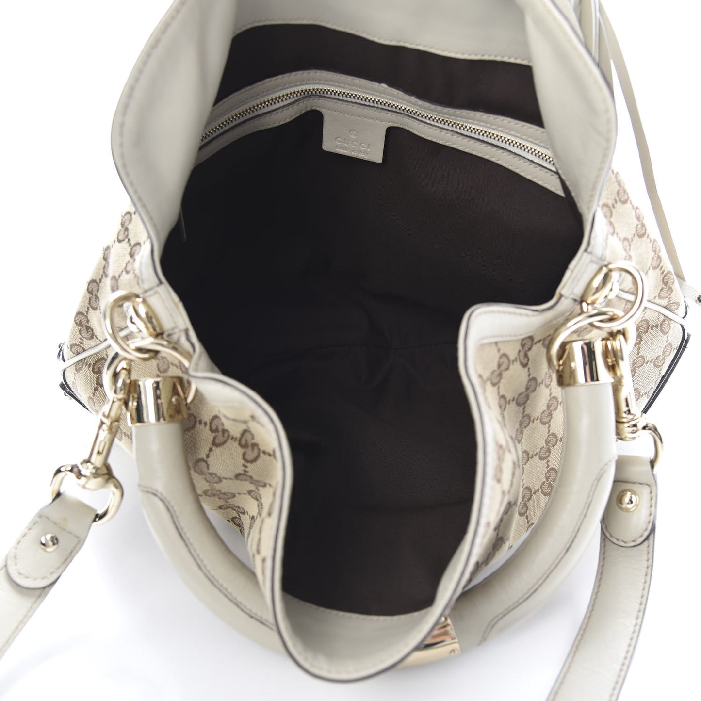 Monogram Medium Indy Top Handle Bag Off White