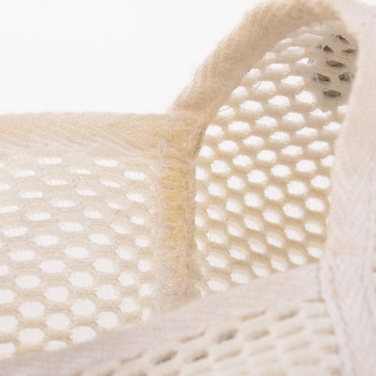 Chanel Mesh Lambskin Espadrilles 39 White Black 6 of 10