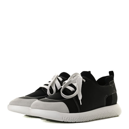 Hermes Epsom Technical Canvas Vitesse Sneakers 43.5 Black 3 of 10