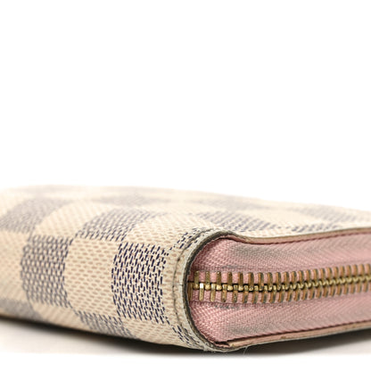 Louis Vuitton Damier Azur Zippy Wallet Rose Ballerine 7 of 9