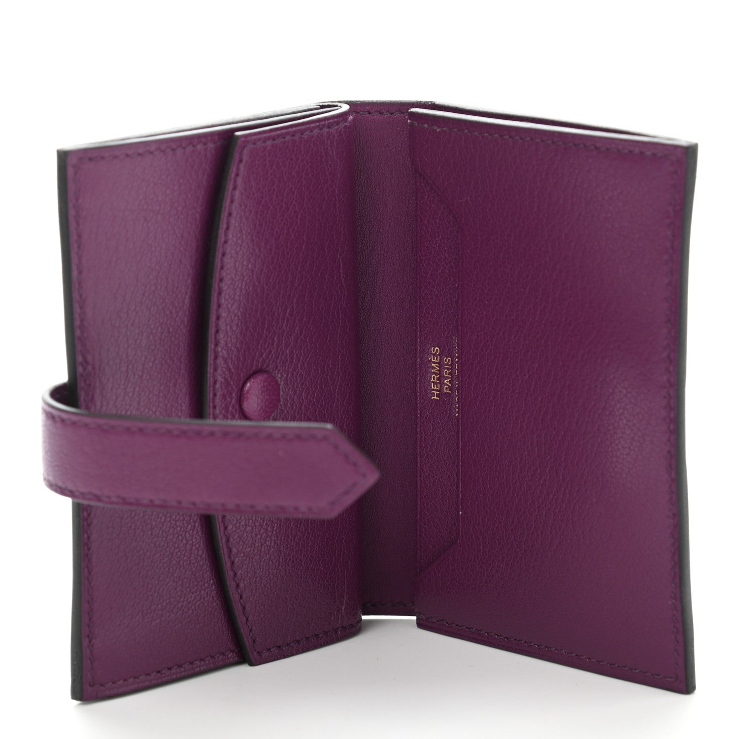 Hermes Chevre Mysore Mini Bearn Wallet Anemone 5 of 7