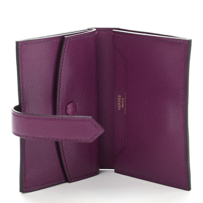 Hermes Chevre Mysore Mini Bearn Wallet Anemone 5 of 7