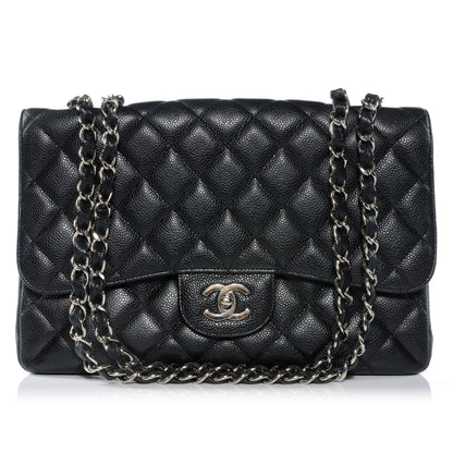 Chanel Caviar Jumbo Single Flap Black 1 of 9