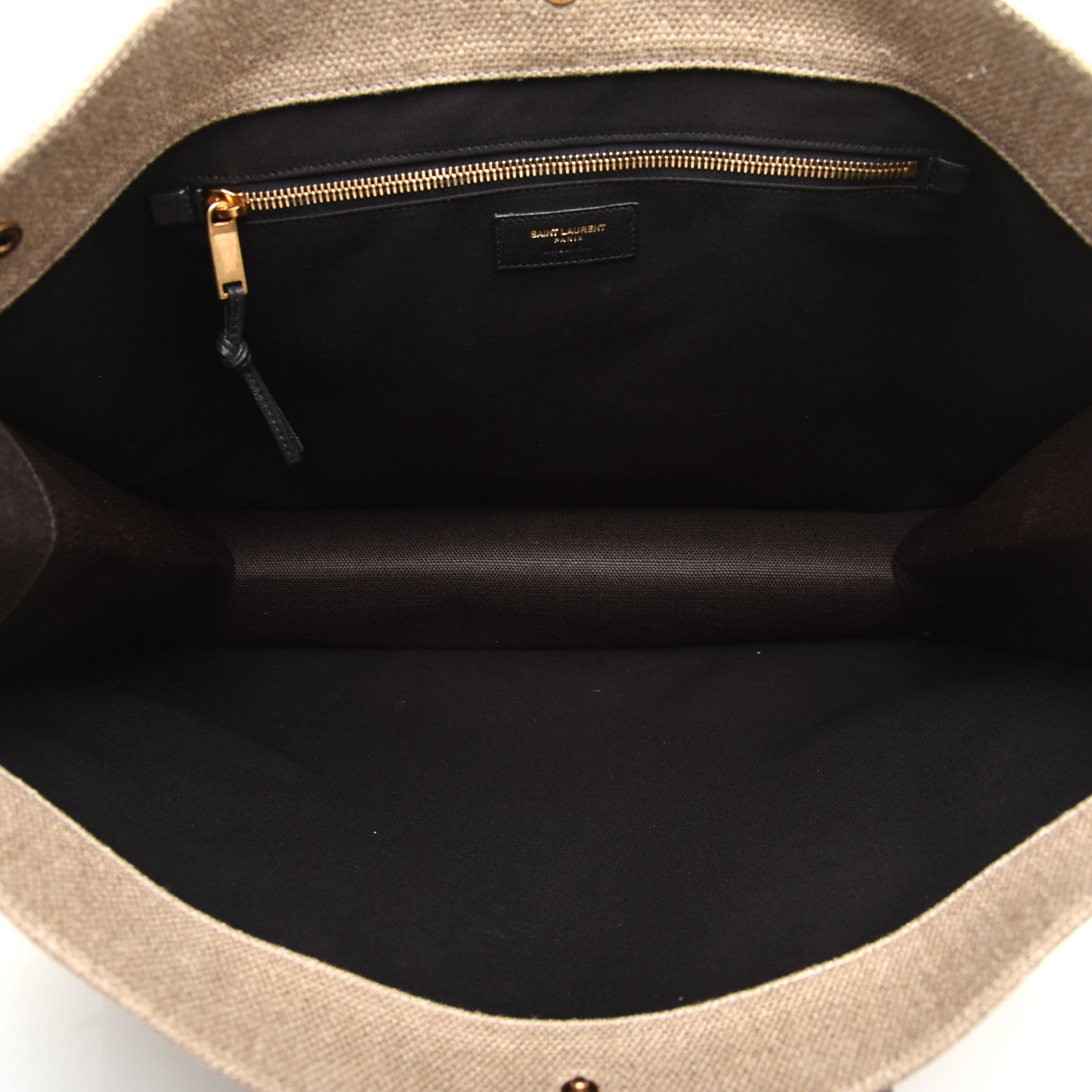 Linen Calfskin Rive Gauche Tote Natural