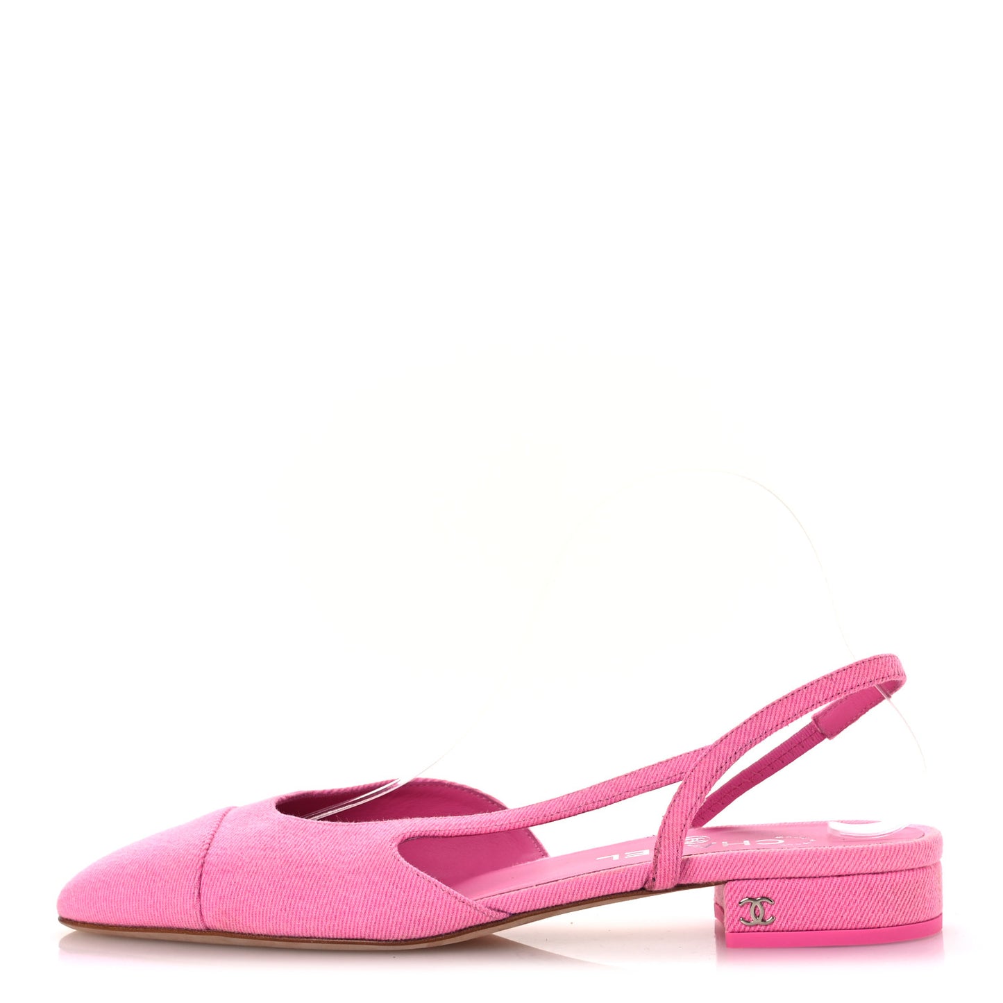 Denim Cap Toe CC Slingback Flat 40 Neon Pink