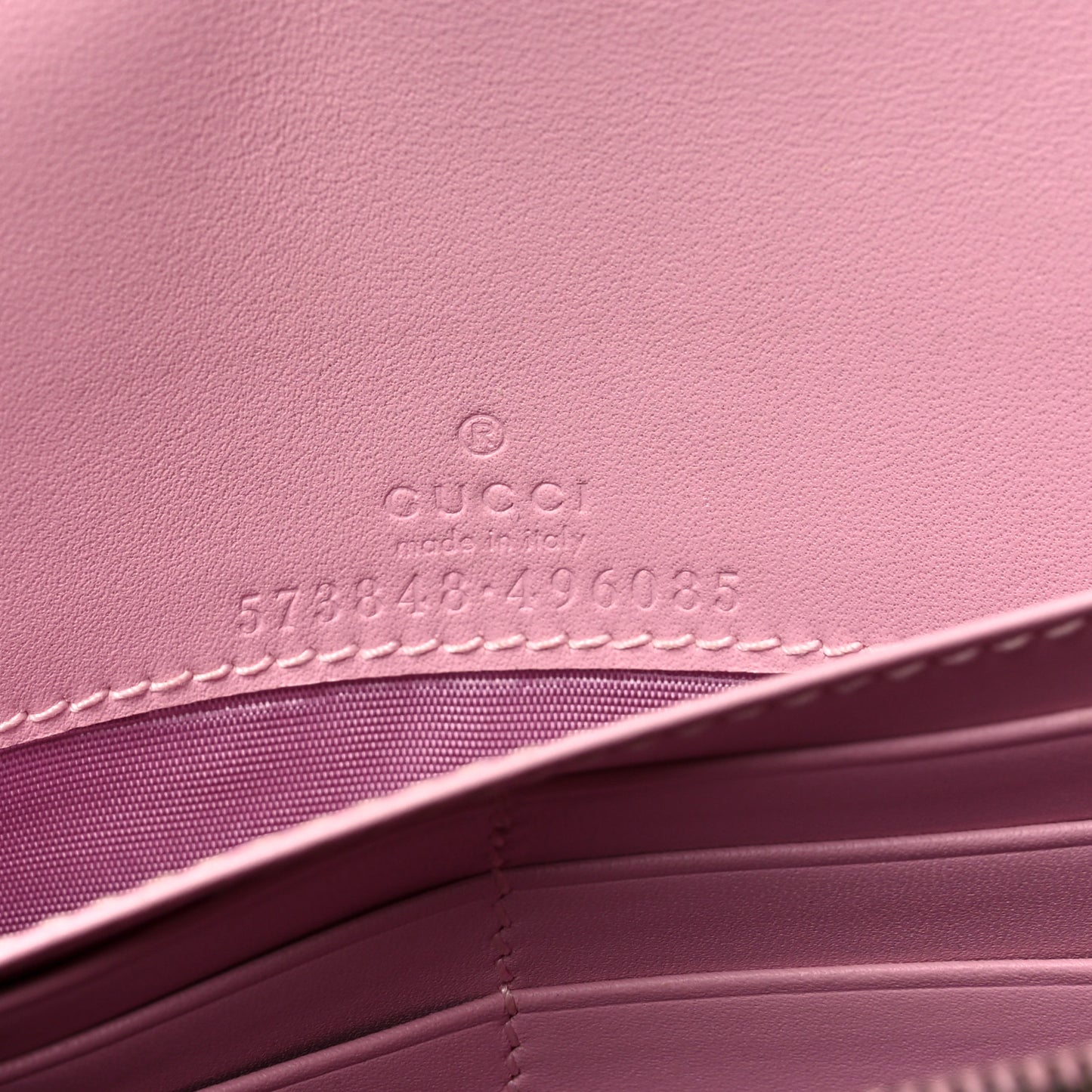 GG Supreme Monogram Strawberry Chain Wallet