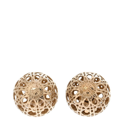 Christian Dior Cannage Mise En Dior Tribal Earrings Gold 1 of 4