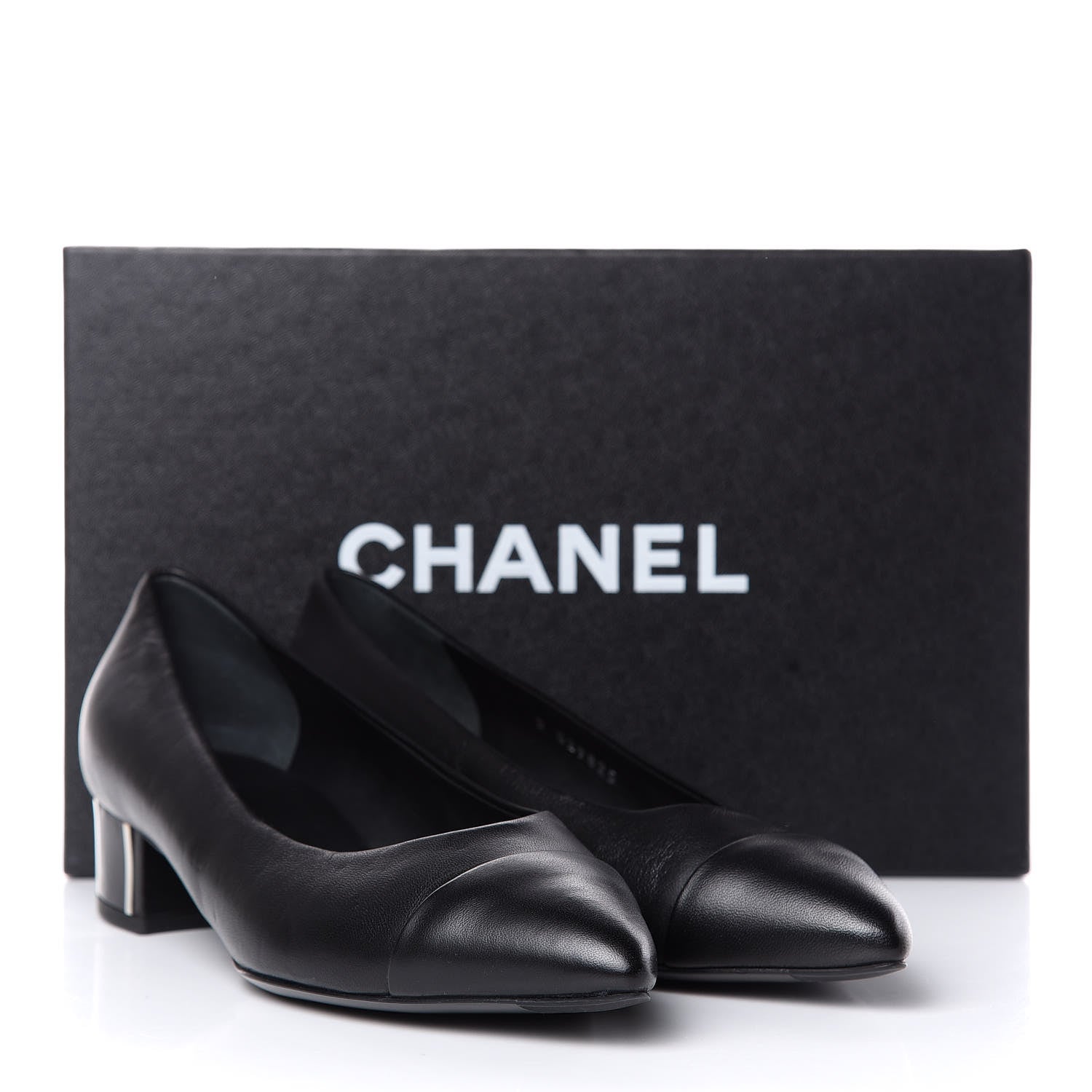 Chanel Lambskin CC Pumps 37 Black 9 of 9