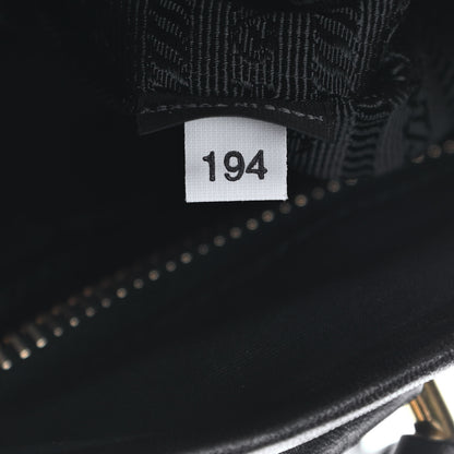 Prada Tessuto Nylon Soft Calfskin Tote Black 7 of 11