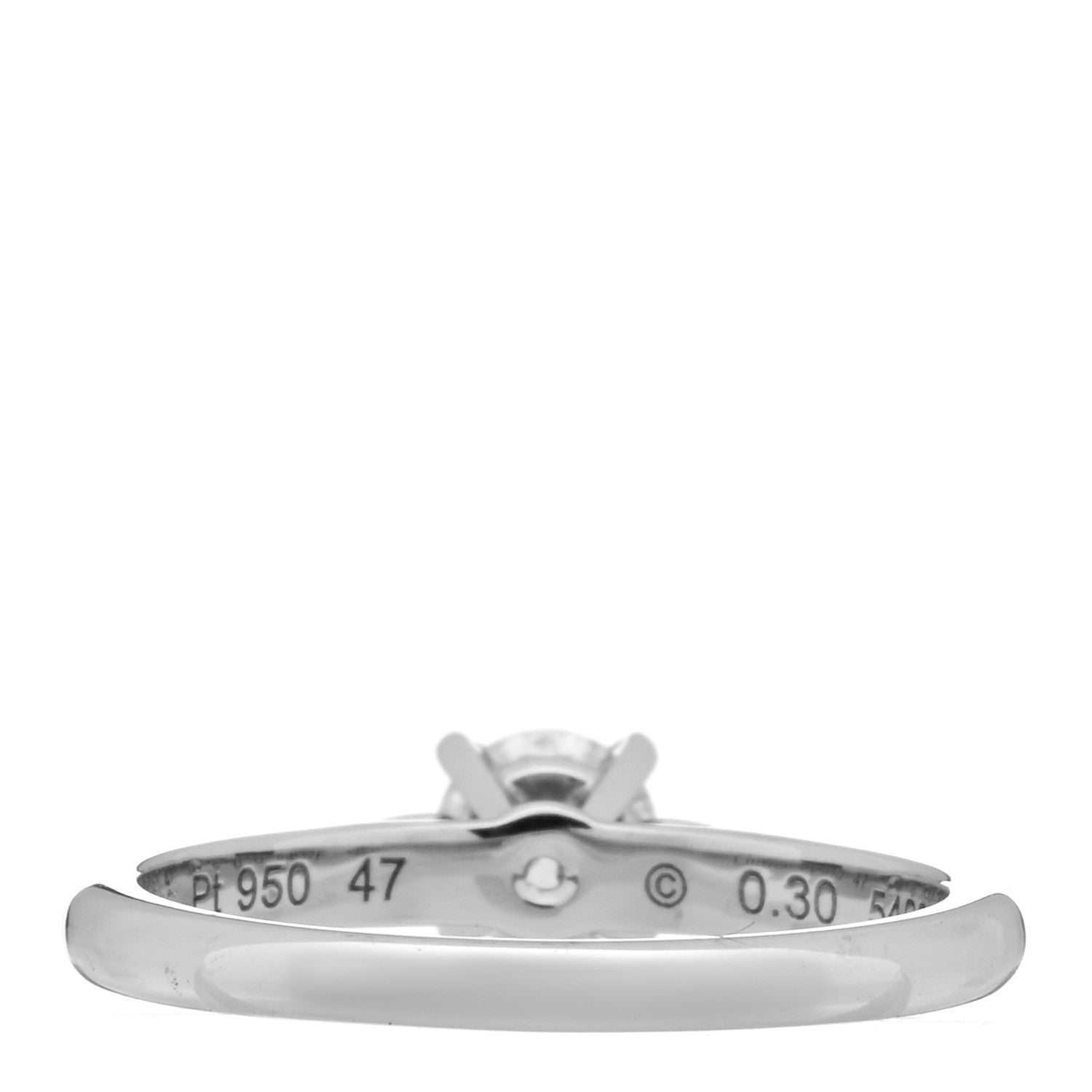 Cartier Platinum Diamond .30ct 1895 Solitaire Engagement Ring 47 4 3 of 5