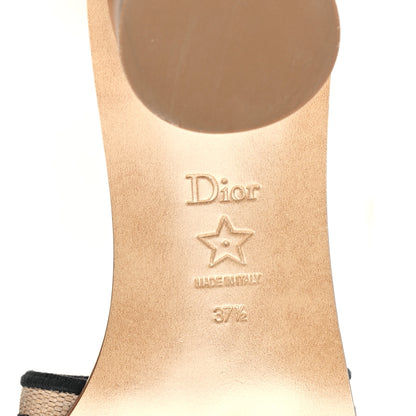 Christian Dior Cotton Embroidered Dway 35mm Slide Sandals 37.5 Dark Knight 7 of 10