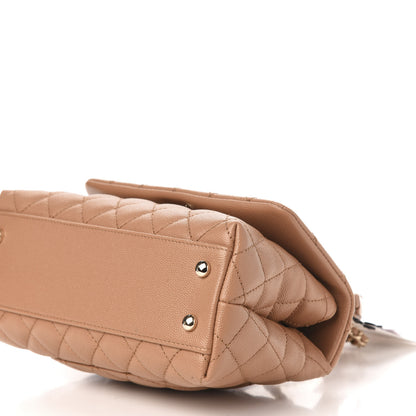 Chanel Caviar Quilted Mini Coco Handle Flap Brown 9 of 10