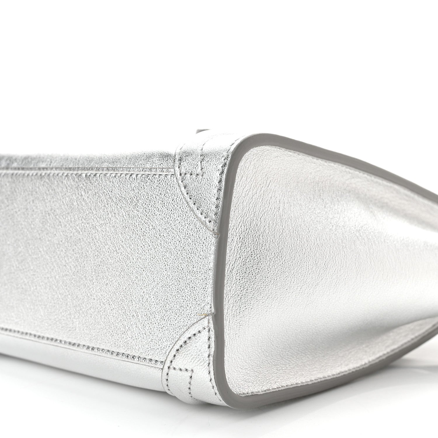 Celine Laminated Lambskin Nano Luggage Silver 11 of 12