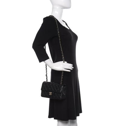 Chanel Lambskin Quilted Mini Rectangular Flap Black 2 of 11