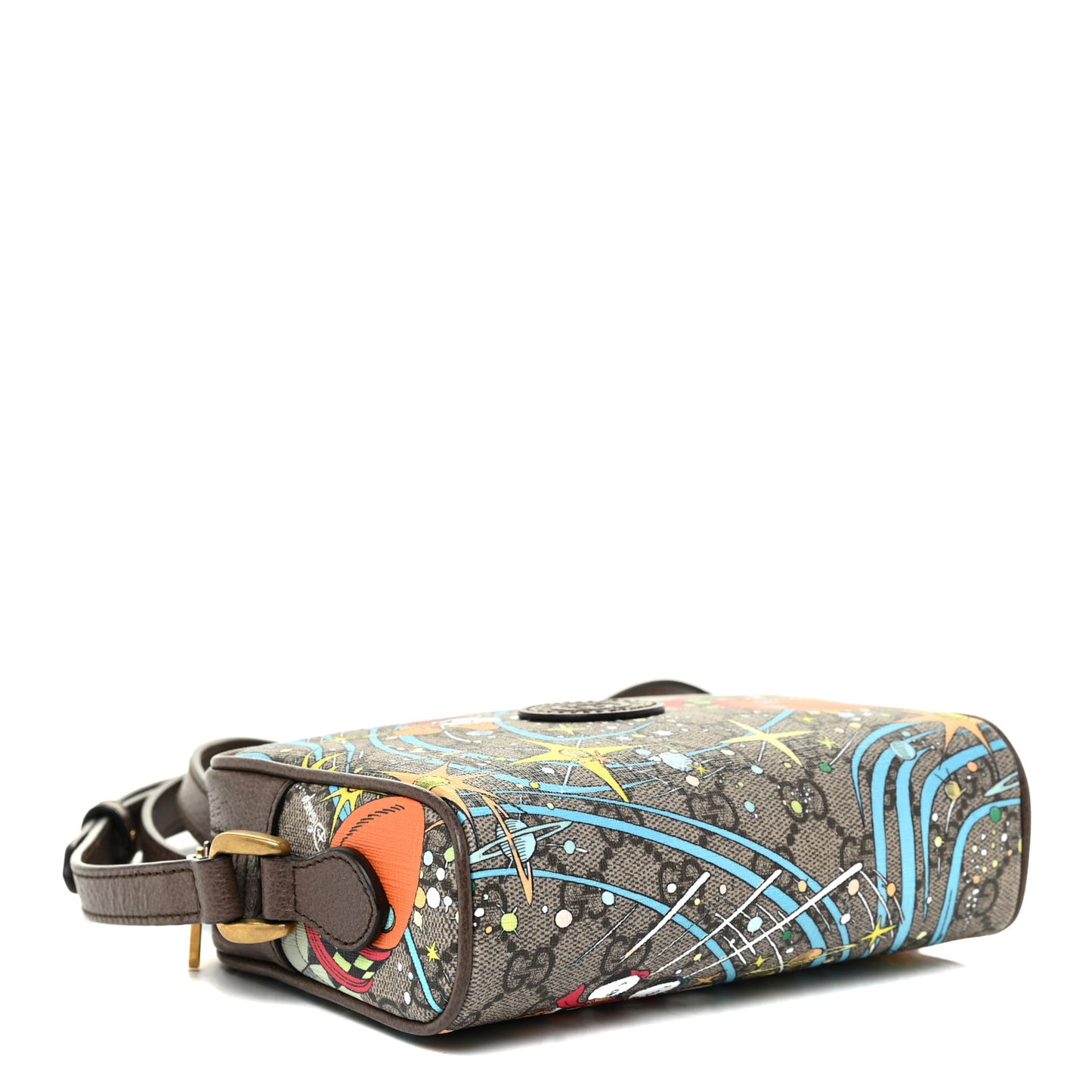 X DISNEY GG Supreme Monogram Donald Duck Interlocking G Shoulder Bag Beige Multicolor New Acero