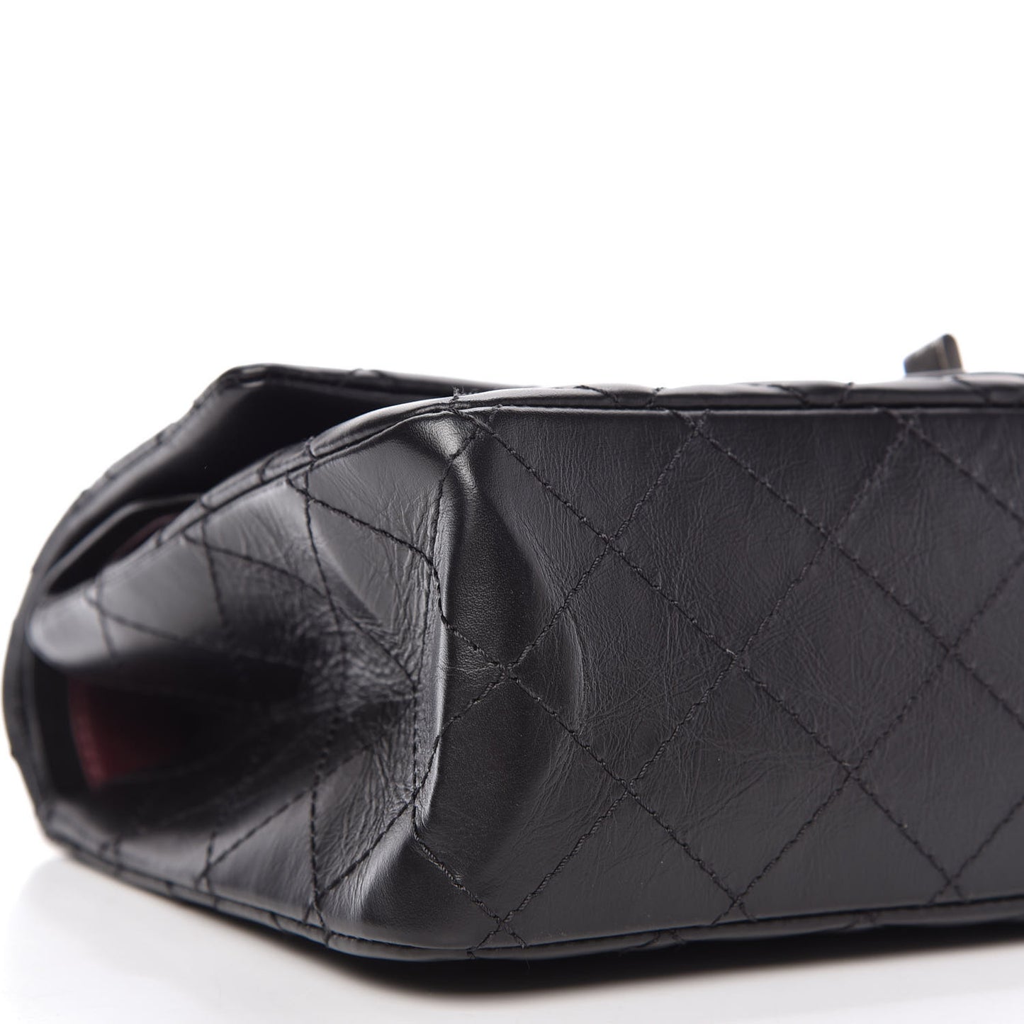 Aged Calfskin Quilted 2.55 Reissue 226 Flap Black