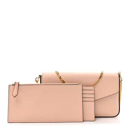 Fendi Vitello Cruise F is Fendi Envelope Wallet on Chain with Pouches Light Rose 3 of 13