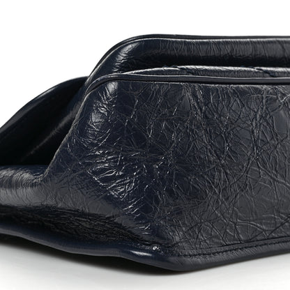Saint Laurent Crinkled Calfskin Matelasse Monogram Medium Niki Chain Satchel Deep Marine 7 of 8