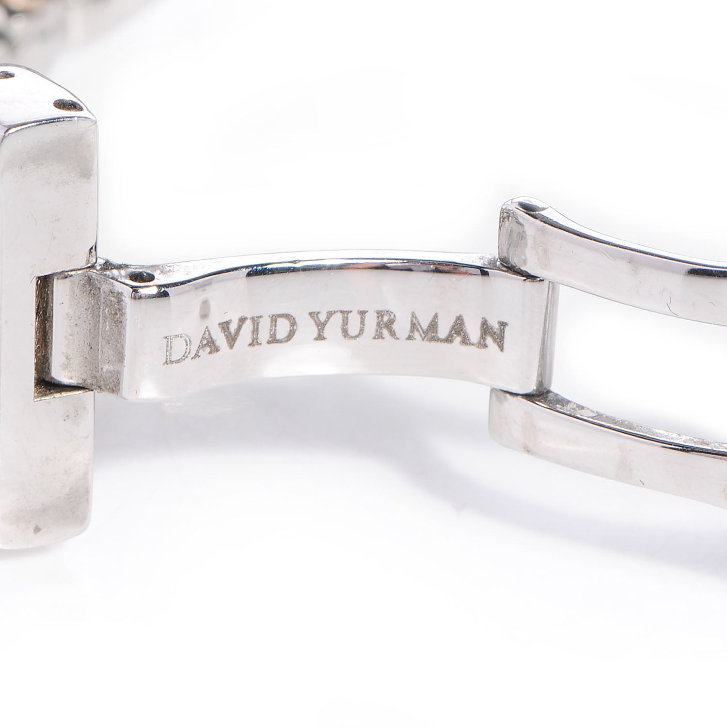 David Yurman Stainless Steel Sterling Silver Diamond Mother of Pearl 25mm Thoroughbred Quartz Watch 6 of 8