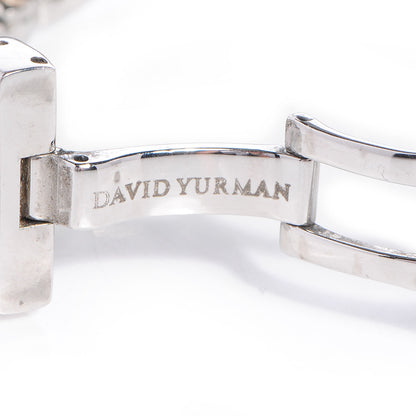 David Yurman Stainless Steel Sterling Silver Diamond Mother of Pearl 25mm Thoroughbred Quartz Watch 6 of 8