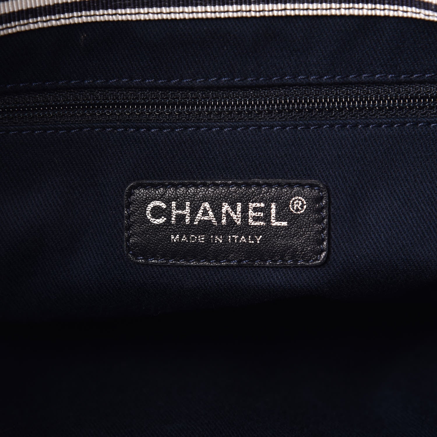 Chanel Denim Large Shopping Tote Black 6 of 10