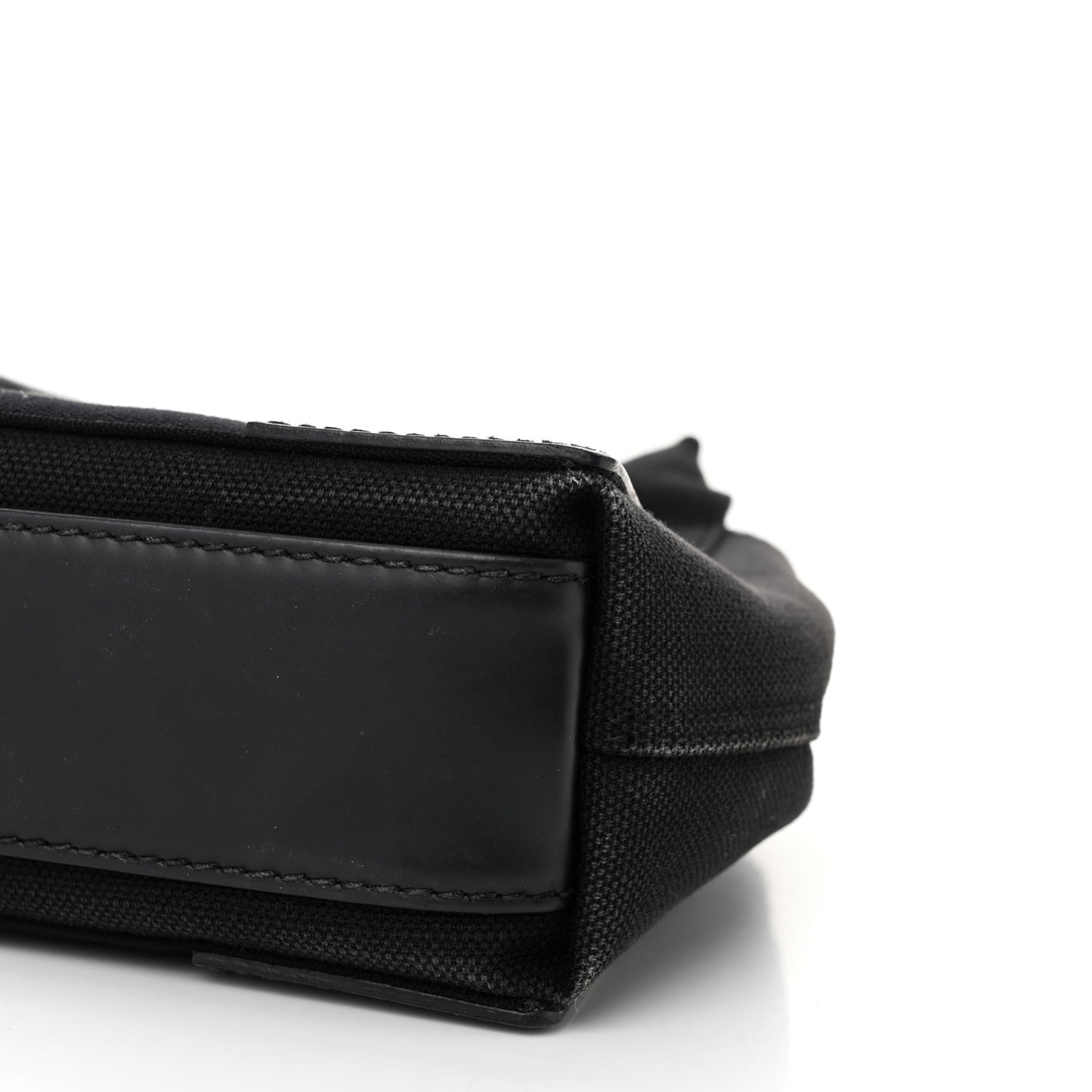 Cotton Canvas Calfskin Navy Cabas XS Black
