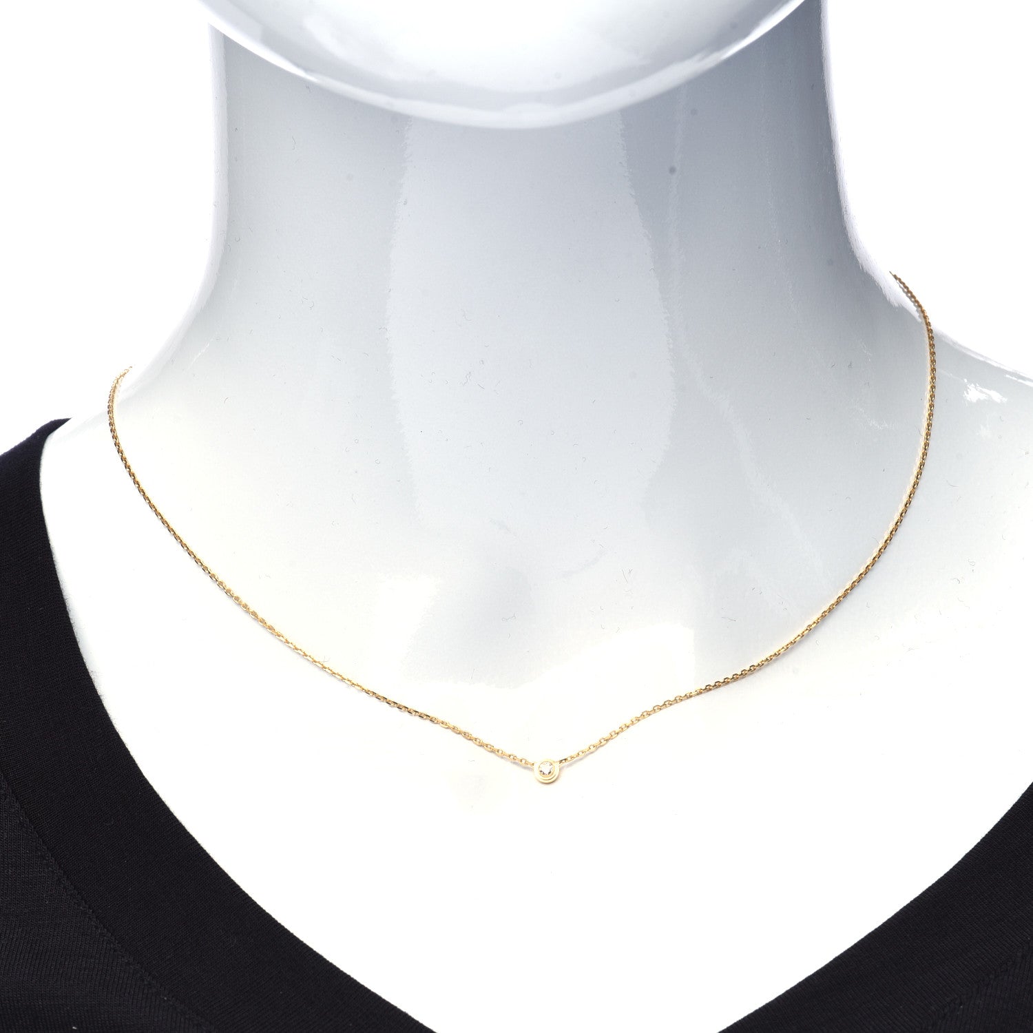 Cartier 18K Yellow Gold Diamond XS D'Amour Pendant Necklace 2 of 5
