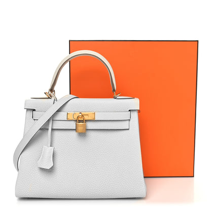 Hermes Togo Kelly Retourne 28 Gris Pale 13 of 13