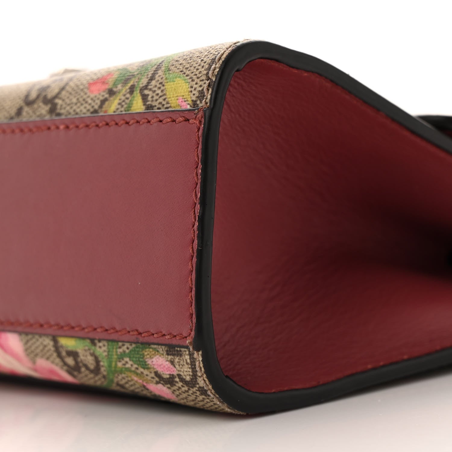 Gucci GG Supreme Monogram Blooms Small Padlock Shoulder Bag Beige Multicolor Dry Rose 10 of 13