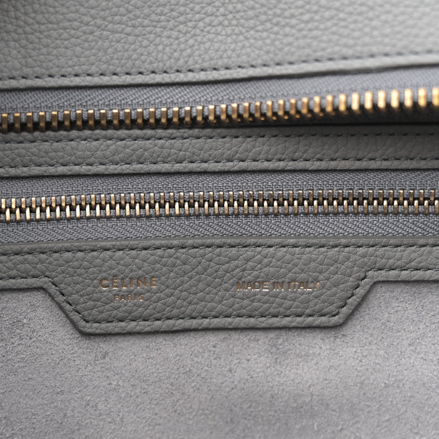 Baby Drummed Calfskin Micro Luggage Kohl