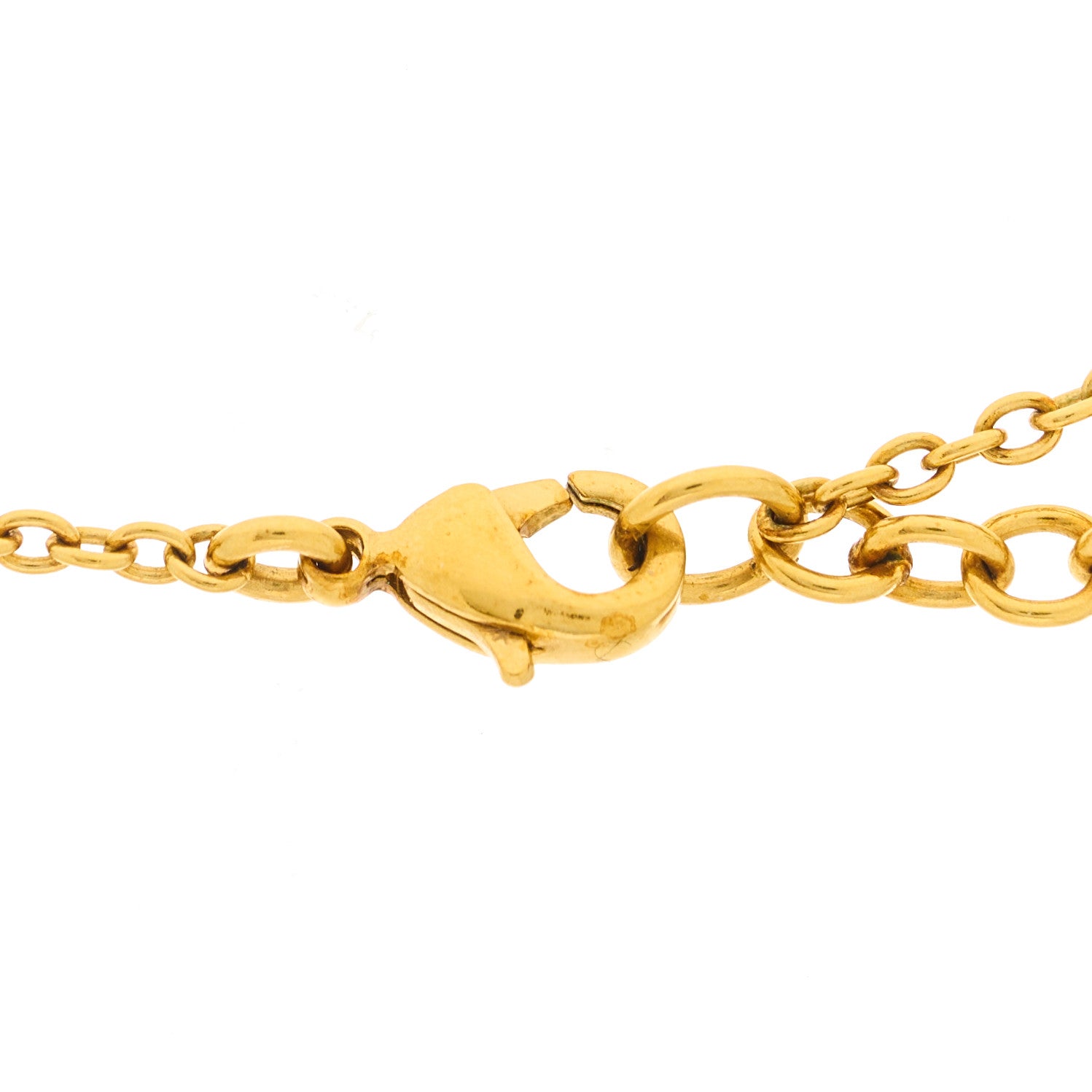 Christian Dior Metal Pearl CD Necklace Gold Black 6 of 6