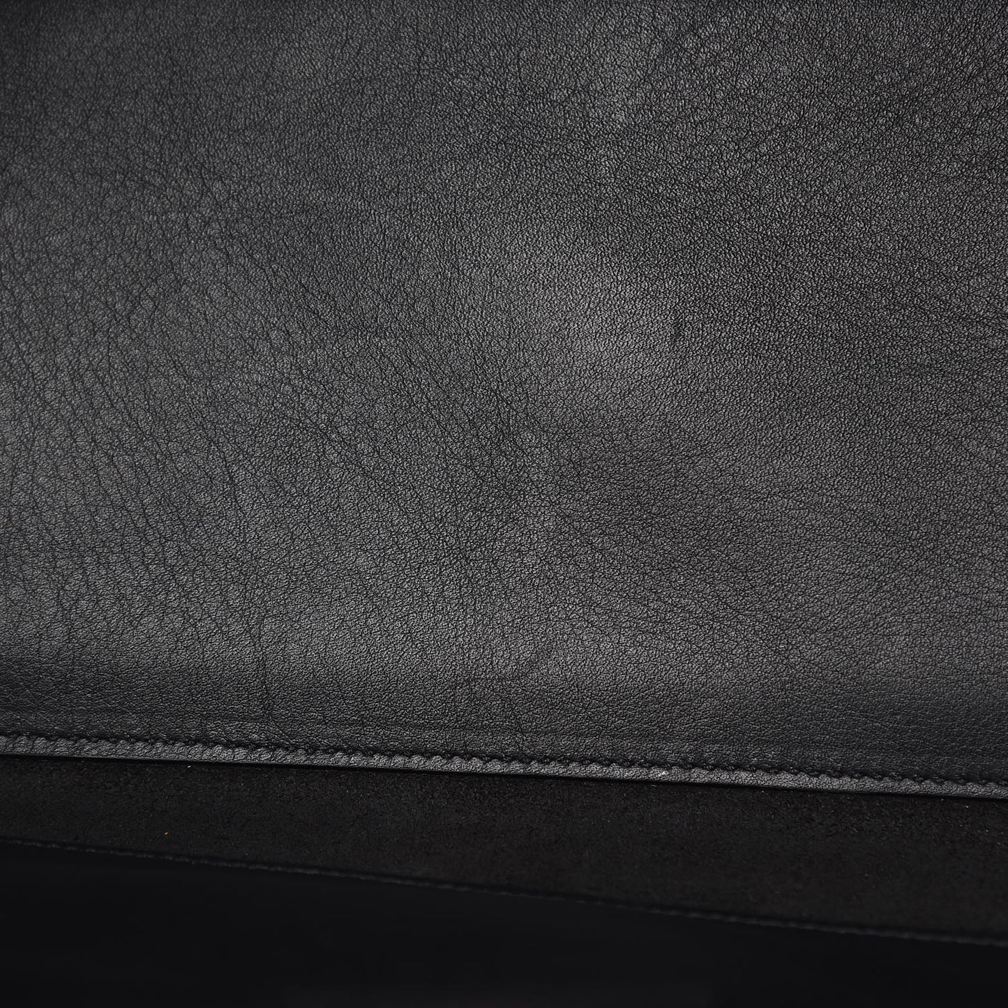 Calfskin Suede Small Monogram Downtown Cabas Black
